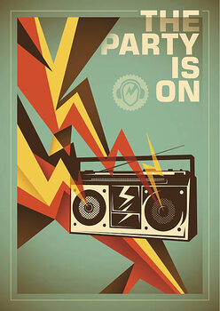 Plakat Party poster design with abstraction.