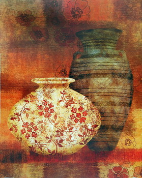 Kunsttryk Patterned Urn II