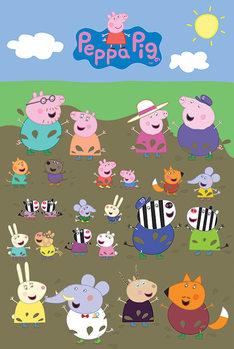 Plakat Peppa Pig - Characters Muddy Puddle