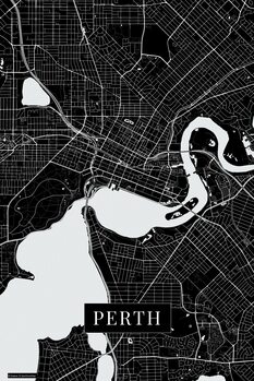 Plakat Perth black