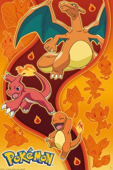 Plakat Pokemon - Fire Type