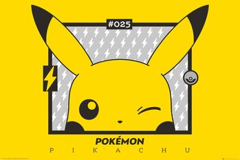 Plakat Pokemon - Pikachu wink