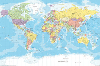 XXL plakat Political world map
