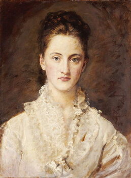 Billede på lærred Portrait of the Artist's Daughter, Mary, half length, 1875-76
