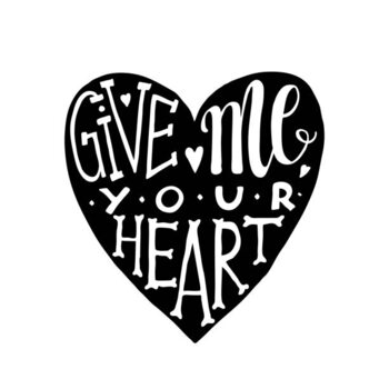 Plakat Romantic love poster with heart