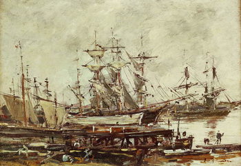 Plakat Sailing ships in the port of Bordeaux