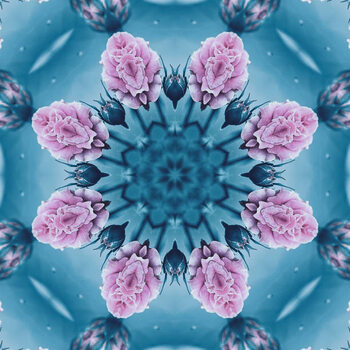 Plakat Seamless kaleidoscopic mosaic pattern background