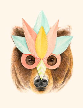 Plakat The Bear with the Paper Mask