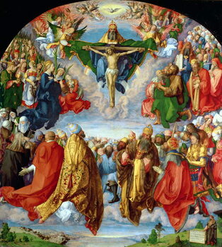 Plakat The Landauer Altarpiece, All Saints Day, 1511 (oil on panel)