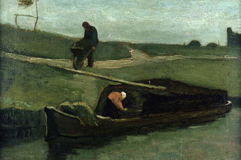 Billede på lærred The Peat Boat, 1883