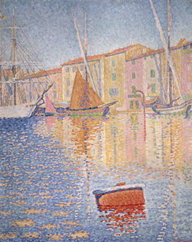 Billede på lærred The Red Buoy, Saint Tropez, 1895