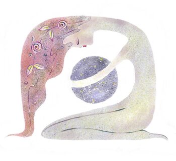 Plakat Watercolor hand drawn graphic illustration of