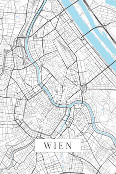 Plakat Wien white