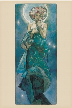 Poster Alfons Mucha - moon