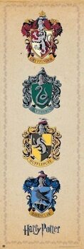 Poster Harry Potter - House Crests