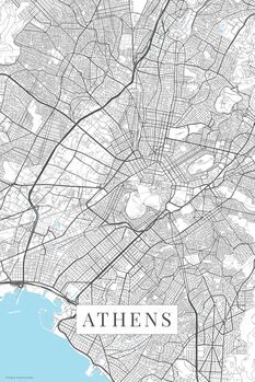 Plakát Athens white