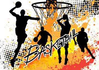 Plakát Basketball - Colour Splash