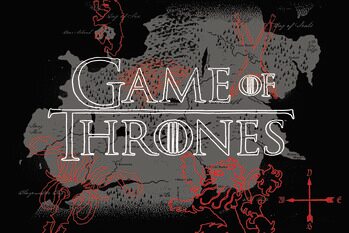 Plakát Game of Thrones - Winterfell map