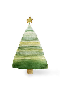 Plakát Illustration of a Christmas tree in