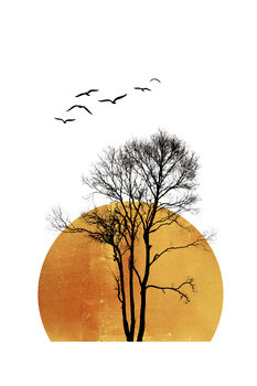 Plakát Kubistika - Winter sunrise