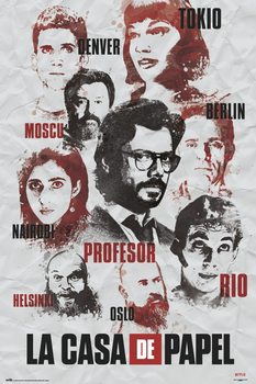 Plakát La Casa De Papel - Characters