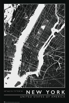 Plakát New York - City Map