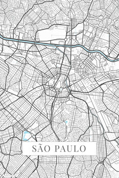 Plakát Sao Paulo white