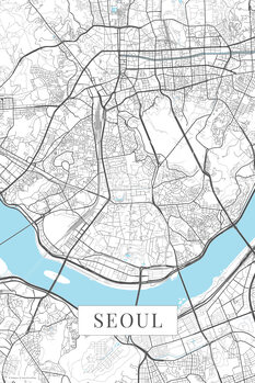 Plakát Seoul white