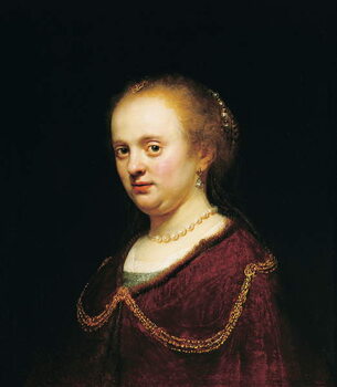 Vászonkép Young Woman with a Gold Chain