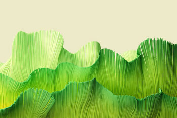 Plakát 3D Abstract green twisted background