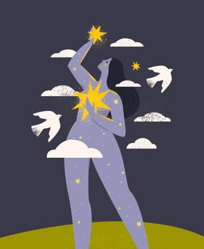 Plakát A woman reaches out to a