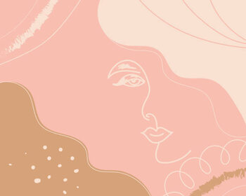 Plakát Abstract art background template with hand