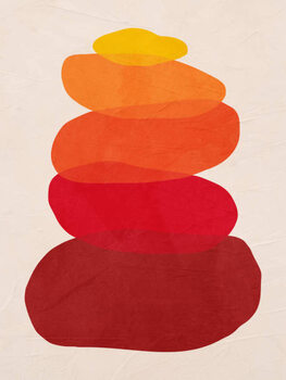 Plakát Abstract art of geometric shapes with colorful texture.