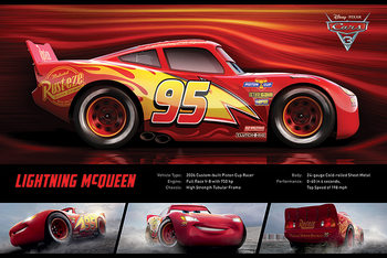 Plakat Auta 3 - Lightning McQueen Stats