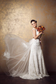 Plakát Beauty portrait of young bride. Perfect