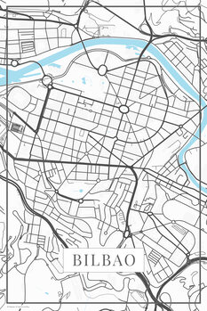 Plakát Bilbao white