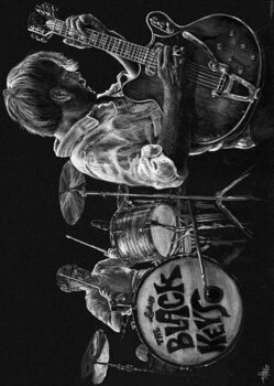 Plakát Black Keys - b/w drawing