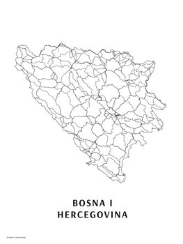 Plakát Bosna a Hercegovina black & white