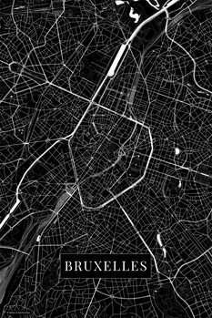 Plakát Bruxelles black
