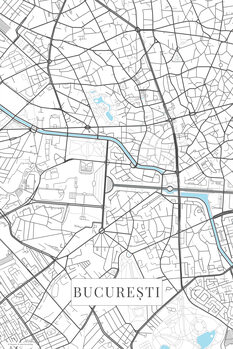 Plakát Bucuresti white