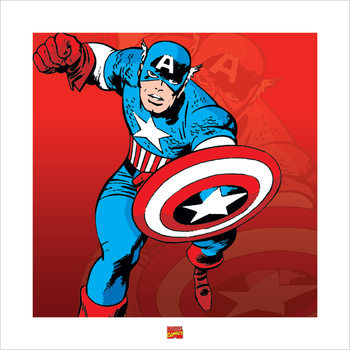Druk artystyczny Captain America - Marvel Comics