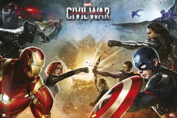 Plakát Captain America: Občanská válka - Teams