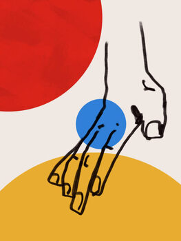 Plakát Colorful abstract neoplasticism and cubism art