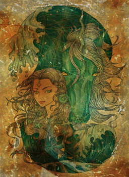 Plakát Colorful fantasy illustration with hand drawn