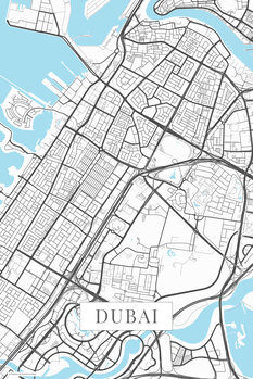 Plakát Dubai white