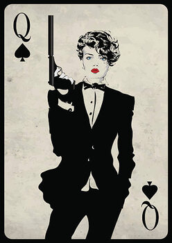 Plakát Fashion girl in sketch-style