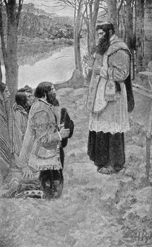 Plakát Father Hennepin Celebrating Mass