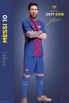 Plakát Fc Barcelona 2017/2018 Messi  - Pose