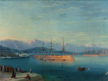 Plakát French Ships Departing the Black Sea, 1871