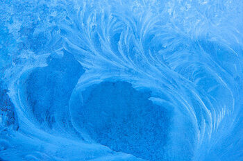 Plakát Frost pattern on window